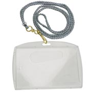 [AZO-GAF-1042] Gafete con cordón Sablón uso vertical/horizontal 6x9 cm  caja con 40 pzas