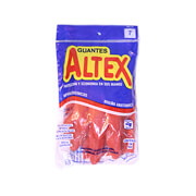 [LJA-GUANTE-7ALT] Guantes de hule Altex color rojo, N. 7 .