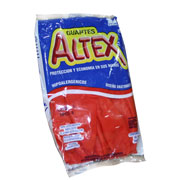 [LJA-GUANTE-AL8] Guantes de hule Altex color rojo, N. 9 .