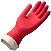 [LJA-GUANTE-VT75] Guantes de latex antiderrapantes N. 7.5 Vitex color rojo