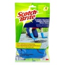 Guantes de latex azules afelpados Scotch-brite 3M tamaño mediano