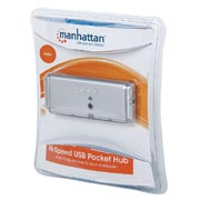 [IC-CO-160599] Hub Manhattan USB v2.0 4 puertos mini plata