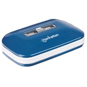 [IC-CO-161039] Hub USB Manhattan v2.0 7 ptos con fuenteazul