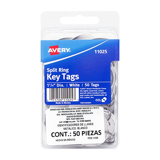 Identificador de llaves AVERY color blanco