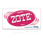 Jabon en barra rosa biodegradable Zote de 400 gr.