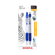 [ZEB-BOL-500AZ] Juego de Bolígrafo y Portaminas elite sillver retráctil azul