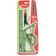 [MPD-GEO-899235] Juego de geometría irrompible Maped ico y flexible con 6 piezas