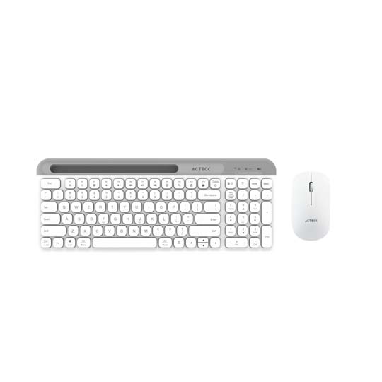 KIT TECLADO Y MOUSE ACTECK INALÁMBRICO CREATOR VIRTUOS SILK MK720 COLOR BLANC