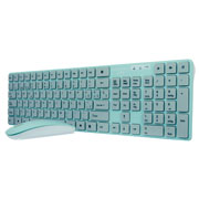 [MC-ACC-201243] Kit teclado y mouse Perfect Choice In mbrico turquesa