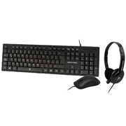 [MC-ACC-201717] Kit teclado, mouse y diadema perfect mbrico negro
