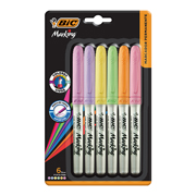[BIC-MAR-INTBL6] LM-MARCADOR BIC PERMANENTE INTENSITY GRIASTEL BLÍSTER 6 PIEZAS