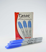 [BAC-MAR-TATO12A] LM-Marcador permanente Baco  fino azul, to fino, 10 piezas