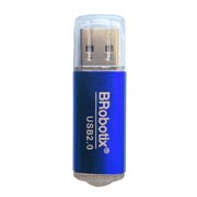 Lector USB Brobotix micro sd azul metalico