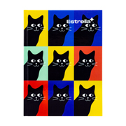 [EST-CUA-86] Libreta 1/4 pasta dura forma francesa Estrella cuadro grande 7 mm 96 h