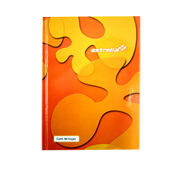 [EST-CUA-78] Libreta 1/4 pasta dura forma francesa Estrella raya 96 hojas