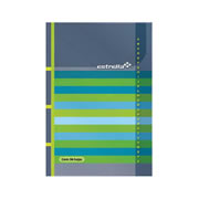[EST-CUA-210] Libreta 1/4 pasta dura forma francesa trella raya c/índice 96 hojas