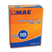 [MAE-LIG-ML18] Liga de hule mae no. 18 caja con 100grs .