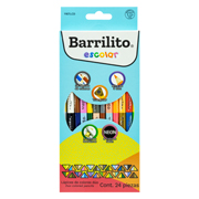 [BAR-COL-1167LCD] LÁPICES DE COLORES DÚO BARRILITO CAJA -48  3MM