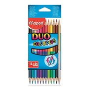 [MPD-LAP-829600Z] Lápices de color Maped formato 2 en 1  Lápiz colorpeps duo 12 x 24 colores