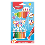 [MPD-LAP-834010Z] Lápices de color jumbo Maped con 12 piezas  Lápiz colorpeps triangular