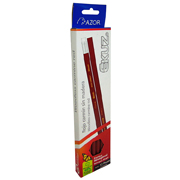 [AZO-LAP-1001ROC] Lápiz hexagonal Azor Ekuz color carmín caja con 12 pzas