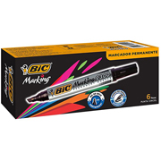 [BIC-MAR-23006NE] MARCADOR BIC MARKING 2300 NEGRO MARCADOR PERMAMENTE 6 PIEZAS