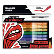 [CRA-MAR-88629] MARCADORES CRAYOLA ALTERNATIVE GLITTER 8COLORES