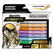[CRA-MAR-88628] MARCADORES CRAYOLA ALTERNATIVE METALICOS8 COLORES