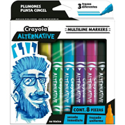 [CRA-MAR-88295] MARCADORES CRAYOLA ALTERNATIVE MULTILINECON CON AROMA, 8 COLORES