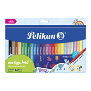 [PEL-PLU-312400] MARKANA TWIST PELIKAN BOLSA CON 24 PIEZAS COLORES SURTIDOS