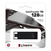 [ME-KIN-DT70128G] MEMORIA USB DT70, 128GB, NEGRO. KINGSTON