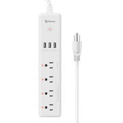 MULTICONTACTO WI-FI DE 4 SALIDAS HORIZONTALES Y TRIPLE CARGADOR USB