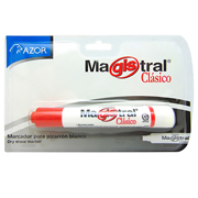 [AZO-MAR-831RO] Marcador Magistral Clásico punta cinc 6 mm color rojo blíster
