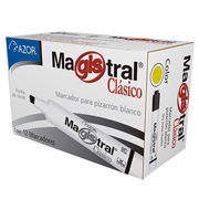 [AZO-MAR-83405C] Marcador Magistral Clásico punta cincel 6 mm color amarillo caja con 12 pzas