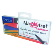[AZO-MAR-84074] Marcador Magistral Didáctico punta bala 2 mm colores surtidos empaque con 4 pzas
