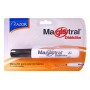 [AZO-MAR-8351NE] Marcador Magistral Didáctico punta cincel 6 mm color negro blister con 1 pieza