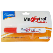 [AZO-MAR-8351RO] Marcador Magistral Didáctico punta cincel 6 mm color rojo blister con 1 pieza