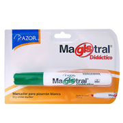 [AZO-MAR-8351VE] Marcador Magistral Didáctico punta cincel 6 mm color verde blister con 1 pieza