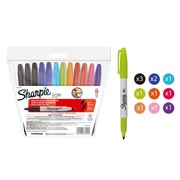 [BER-MAR-TSURT12] Marcador Sharpie doble punta surtido bolsa con 12 piezas