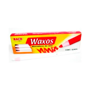 [BAC-MAR-WAXO12B] Marcador de cera waxos Baco, suave, blanco, 12 piezas
