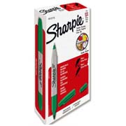 Marcador doble punta Sharpie verde caja con 12 piezas