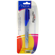[AZO-MAR-3301AZ] Marcador doble punta bala Signal Duo color azul blíster 1 pieza