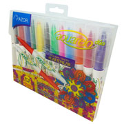 [AZO-MAR-29412] Marcador dúo Aquarelo punta bala de 1 y 2 mm colores surtidos empaque 12 pzas