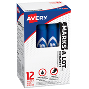 [AVE-MAR-07886] Marcador estándar permanente azul AVERY con 12 piezas marks-a-lot