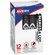 [AVE-MAR-07888] Marcador estándar permanente negro AVERYcon 12 piezas  marks-a-lot