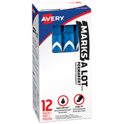 [AVE-MAR-08886] Marcador grande permanente azul AVERY con 12 piezas marks-a-lot