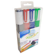 [AZO-MAR-2204] Marcador lavable Aquarelo Grip colore urtidos empaque con 4 pzas
