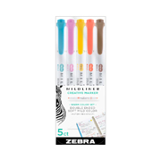 [ZEB-MAR-1557] Marcador mildliner zebra, colores calidos, estuche 5 piezas