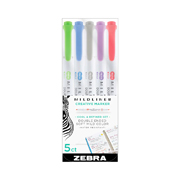 [ZEB-MAR-1556] Marcador mildliner zebra, colores fríos,estuche 5 piezas