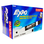 [BER-MAR-30011C] Marcador para pizarron Expo negro caja con 12 piezas